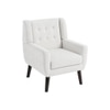 Azriah Boucle Fabric Accent Chair in White