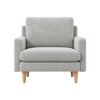 Oliver Boucle Fabric Lounge Chair in White Colour