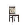 Fidora 4 Seater Dining Table With Set Of 4 Alaine Dining Chairs (Colour- Calico Floral Retreat & Pony Beige, Finish- Mahogany)
