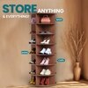 360° Rotating Shoe Rack 7-Tier in Brown – Multi-Tier Rotating Shoe Storage Stand