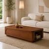 Bromley Sheesham Wood Chevron Coffee Table in Walnut Finish