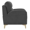 Osbert Velvet 1 Seater sofa in Dark Grey color
