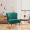 Beato Fabric Accent Chair in Green Colour