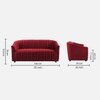Camro Fabric Sofa (Maroon)