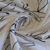 Black And White Floral 330 Tc  Cotton Flat  Queen Size Bedsheet With 2 Pillow Cover