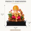 Devotional Kamal Vaibhav Ganesha Statue in Multicolor Colour
