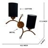 Devansh Metal Electric Wall Light in Gold Colour with Black Shade Count of 2 Lights