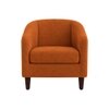Daviana Boucle Fabric Lounge Chair in Orange Colour