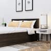 Hexa Engineered Wood Modern King Bed With Headboard With Storage In Flower Wenge