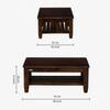 Shri Art Solid Wood Coffee Table in Provincial Teak