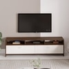 Bluewud Mannsae Engineered Wood Tvcabinet In Brown Maple & White Finish
