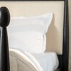 Archie Spindle Solid Wood Queen Non Storage Bed in Black Colour