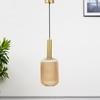 Maloto Amber Luster and Brass Hanging Light