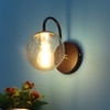 Eliante Modern Wall Lights Mild Steel, Glass & Glass Material Brown,Gold & Champaign Finish