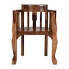 Puchu Solid Wood Arm Chair in Honey Oak Colour
