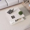 Hexa Engineered Wood Coffee Table With Metal Legs In Frosty White
