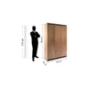Coral 3 Door Wardrobe In Choco Walnut Color