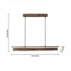 Art Deco 36 Brown Solid Wood Single Hanging Light