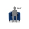 Windsor Premium 1 Seater Fabric Sofa in Cobalt Colour
