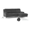 Emila Right Aligned Three Seater Sectional Recliner in Grey Colour
