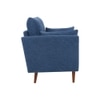 Arihana Boucle Fabric Arm Chair in Blue Colour