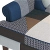 Minnelli 2 Seater Fabric Loveseat In Indigo Patch Work Colour