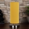 Yellow cotton table lamp with Steel Base -5