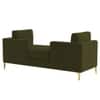 Cova Velvet Chaise Lounger in Olive Green Color