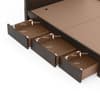 Basel Solid Wood King Size Drawer Storage Bed In Dark Chestnut Finish