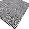 Jaipur Rugs Soft Striped Wool Polyester Dhurrie Rug White 6x8 ft