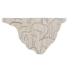 Abstract Irregular Handmade Natural Wool Wall Art Beige 5 x 3 Feet