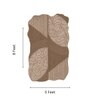 Handmade Wool Shaped Rug Modern Geometric Beige 5 x 8 Feet Carpet
