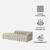 Chiccomfort Wood 3 Seater With Upholstery Non Storage Sofa In White Colour