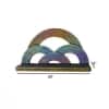 Multishade Colour Solid Wood Handcarved Indradhanush Floating Wall Shelf with distres finish by DisooFashions