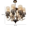 Eliante Champaign Chandelier, 8-Light, Mild Steel And Glass