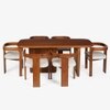 Attica Solid Wood Dining Table with Six Chairs in White Colour