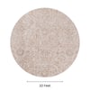 Neulooms Handloom Knotted Reversible Flatweave Round Rug Wheat or Ivory 10ft