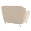 Rivo Velvet 1 Seater Sofa in Cream Color