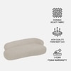 Luxelounge Wood 2-Seater + Ottoman With Upholstery Non Storage Sofa In White Colour