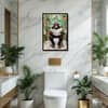 The Castle Decor Funny Chimpanzee Reading Newspaper Bathroom Wall Art 8x12 Inch