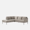 Modernelegance Wood Right Aligned 3-Seater With Upholstery Non Storage Sofa In Grey Colour