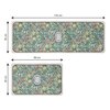 Luxe Home Floral Design Combo Kitchen Runner Mat - White (116x36 & 58x36 cm PC-2)