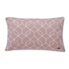 Trellis Blush Pink  And Natural Cotton Pillow Cover 12X20 Inches