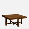 Sheesham Wood Coffee Table Set In Scratch Resistant Provincial Teak Finish With Cushioned Stools