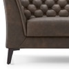 Weston 1 Seater Luxury Italian Leather Sofa In French Roast