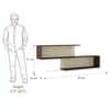 DCanape Mingle Engineering Wood Wall Shelf Dark Acacia Light Acacia Finish