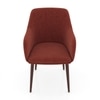 Owen Fabric Lounge Chair in Dark Coral Colour