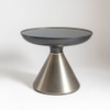 Ava Glass Coffee Table In Brass Finish