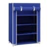 Josh 12 Pair Shoe Rack in Blue Finish