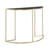 Half Round Metal Console Table in Gold Colour